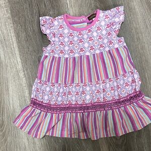 Colorful Striped and Patterned Dress